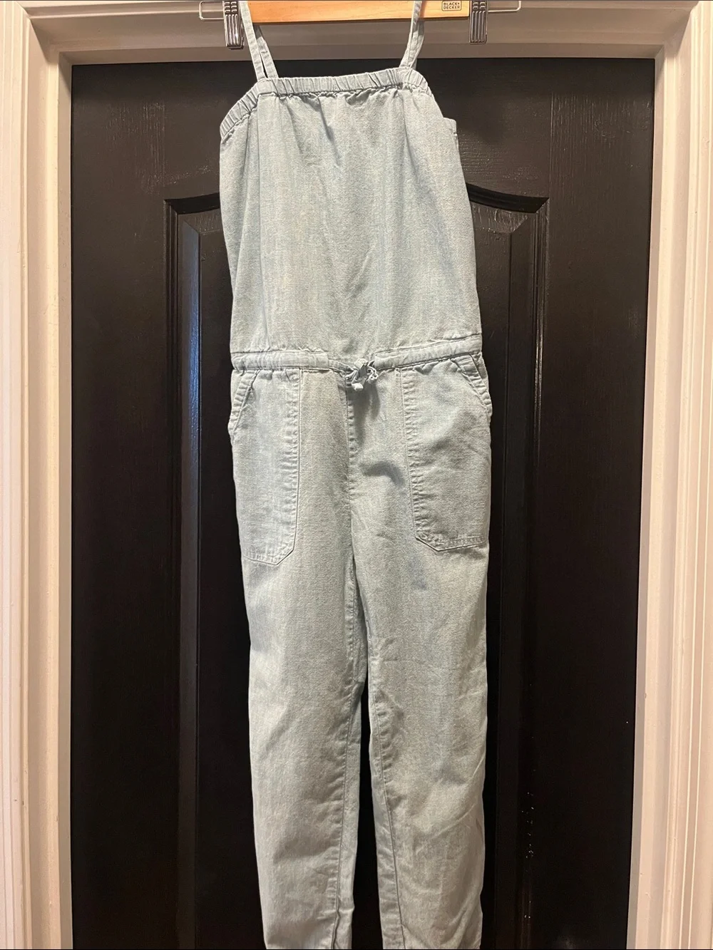 Ralph Lauren Light Blue Girls Denim Jumpsuit